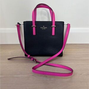 KATE SPADE  Pink/ Black/Cream Color block Leather Purse